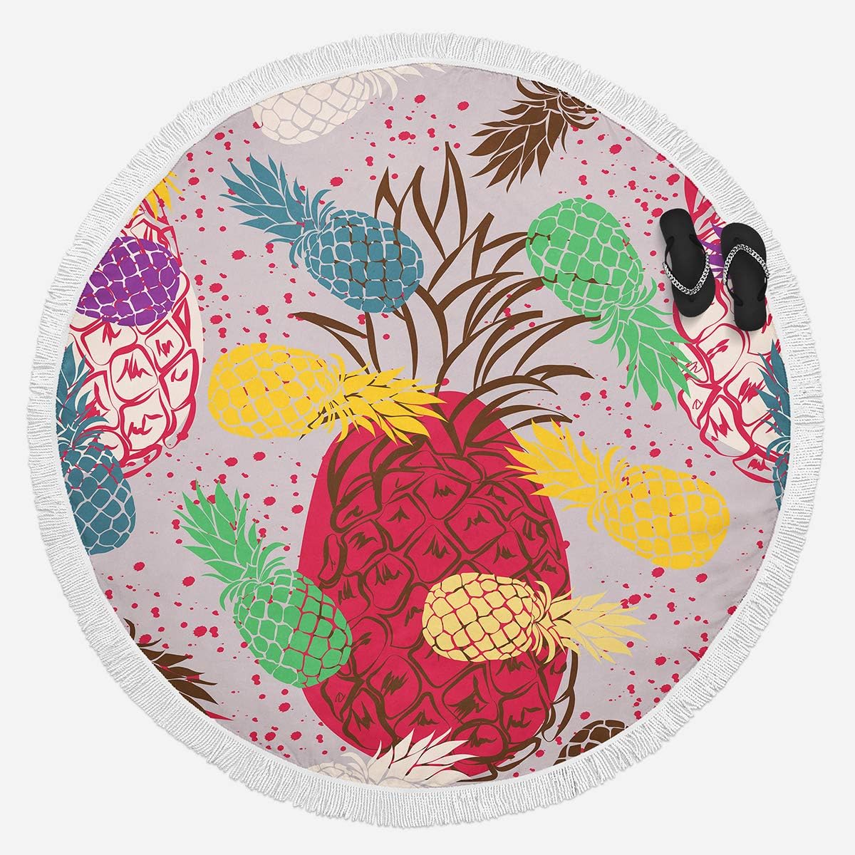 Round Beach Towel with Tassel E295