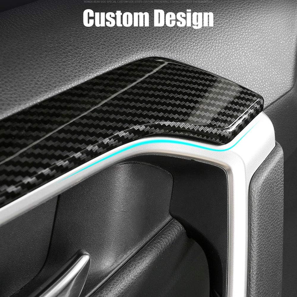 4pcs ABS Carbon Fiber Car Interior Door Panel Stripe Cover Trim for Toyota RAV4 2019 2020 2021 2022 Pack of 2 R164