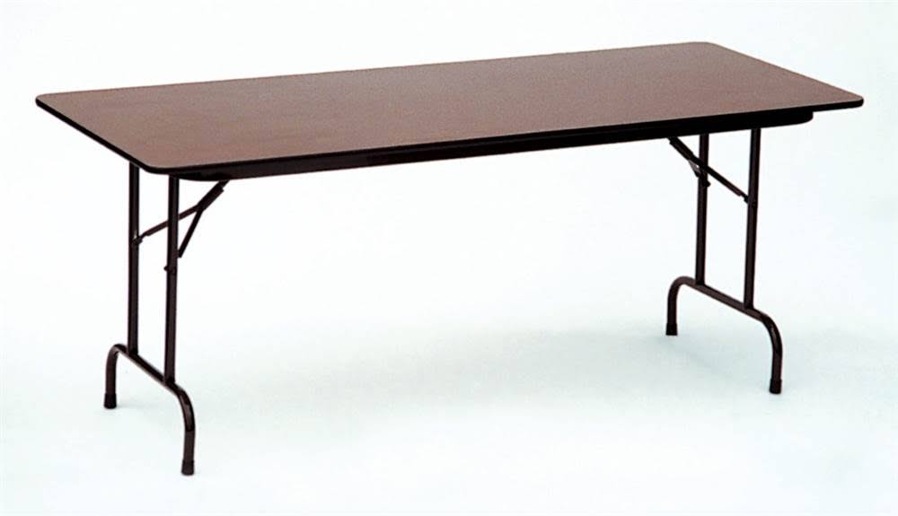 Melamine Folding Table 24 in. x 48 in. Black Granite T5196