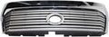 Painted Silver Shell Grille Assembly with Gray Insert and Chrome Molding R6931