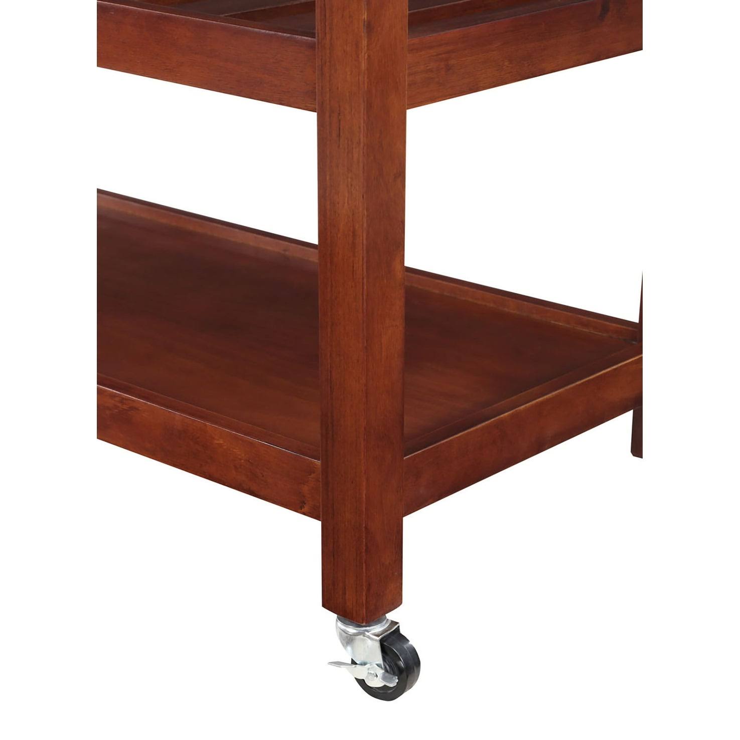 3 Tier Butcher Block Kitchen Cart with Drawers M408193