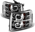 2007-2013 Chevy Silverado 1500 2500 3500 LED Halo Projector Headlights S339