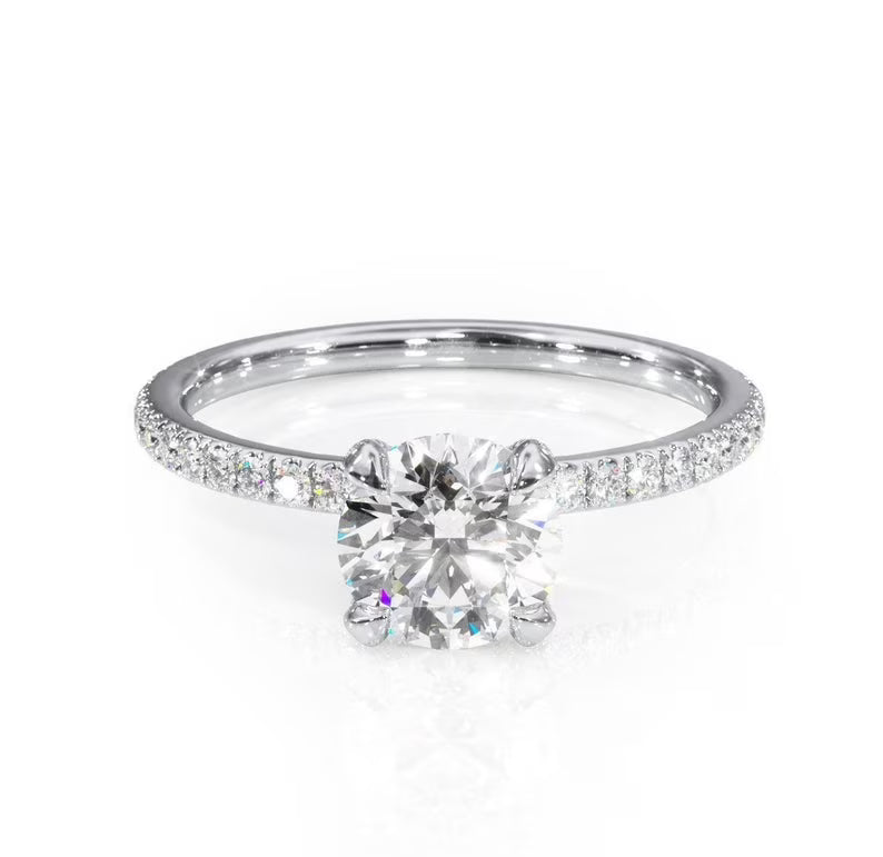 14K White Gold Solitaire Diamond Engagement Ring K68947