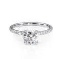 14K White Gold Solitaire Diamond Engagement Ring K68947