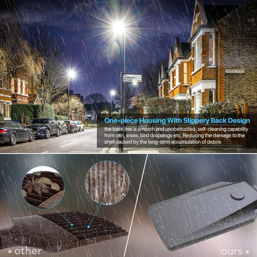 LED Parking Lot Light 300 Watt 45,000 Lumen 5000K with Photocell Slip Fit Mount M205
