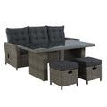 4 Piece All-Weather Wicker Outdoor Seating Set with Reclining Sofa U581