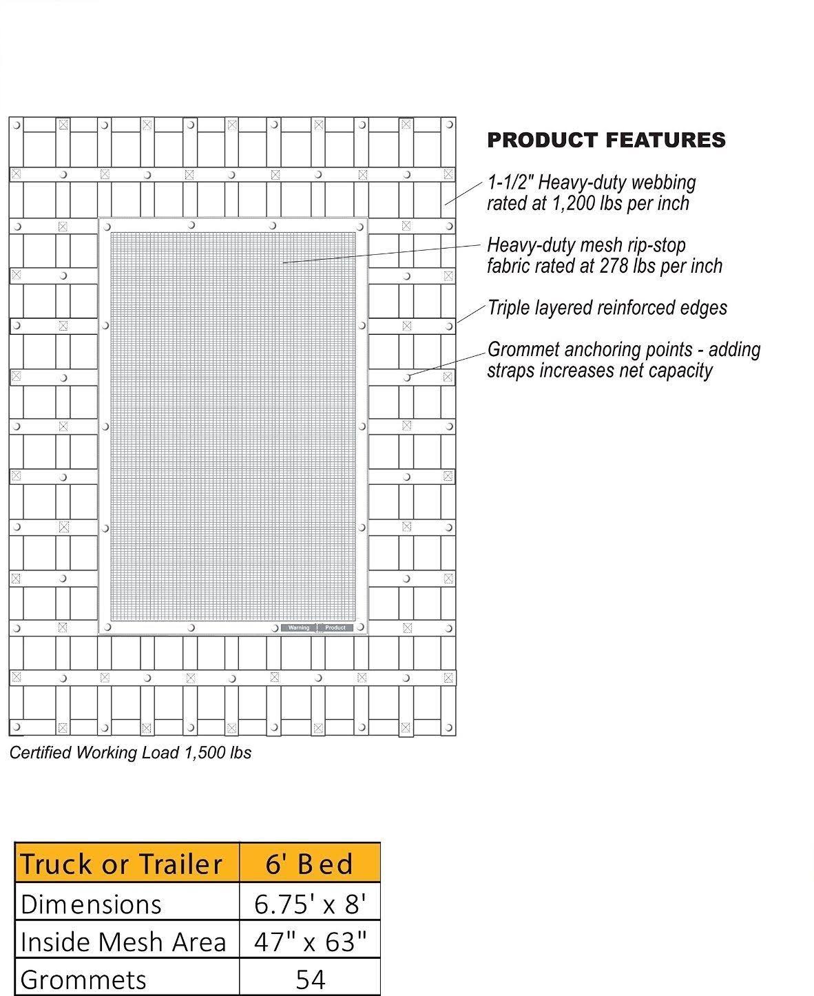 SafetyWeb Cargo Net A68124