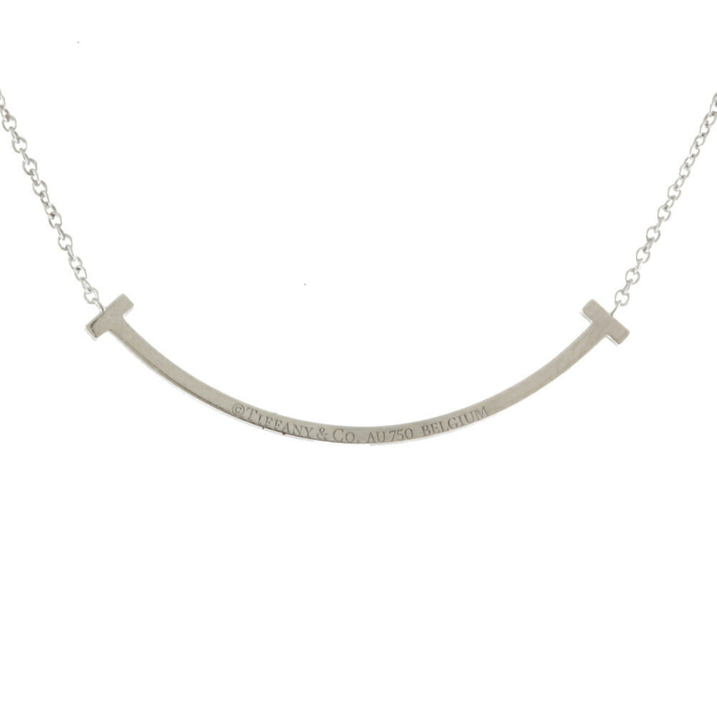 Tiffany T Smile Diamond Necklace 18K Z5845