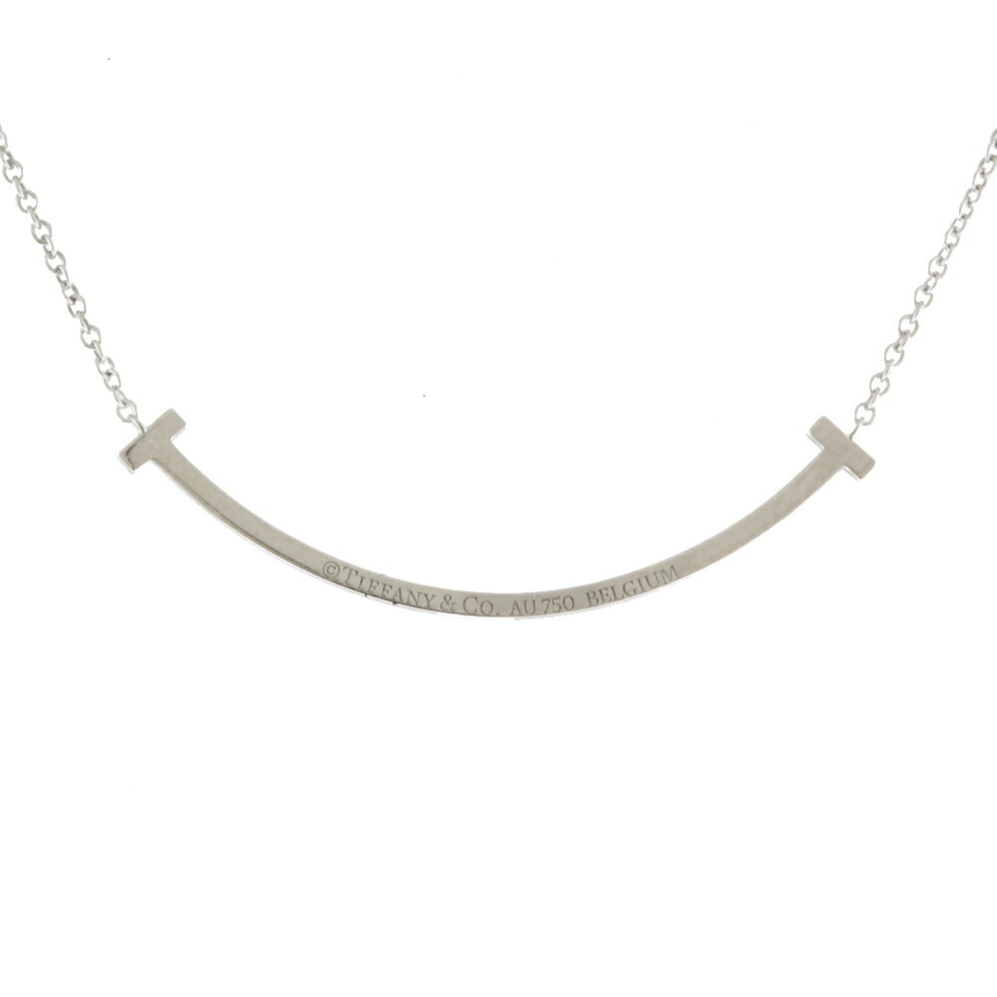 Tiffany T Smile Diamond Necklace 18K Z5845