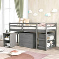 Twin 2 Drawer Loft Bed with Built-in Desk T725