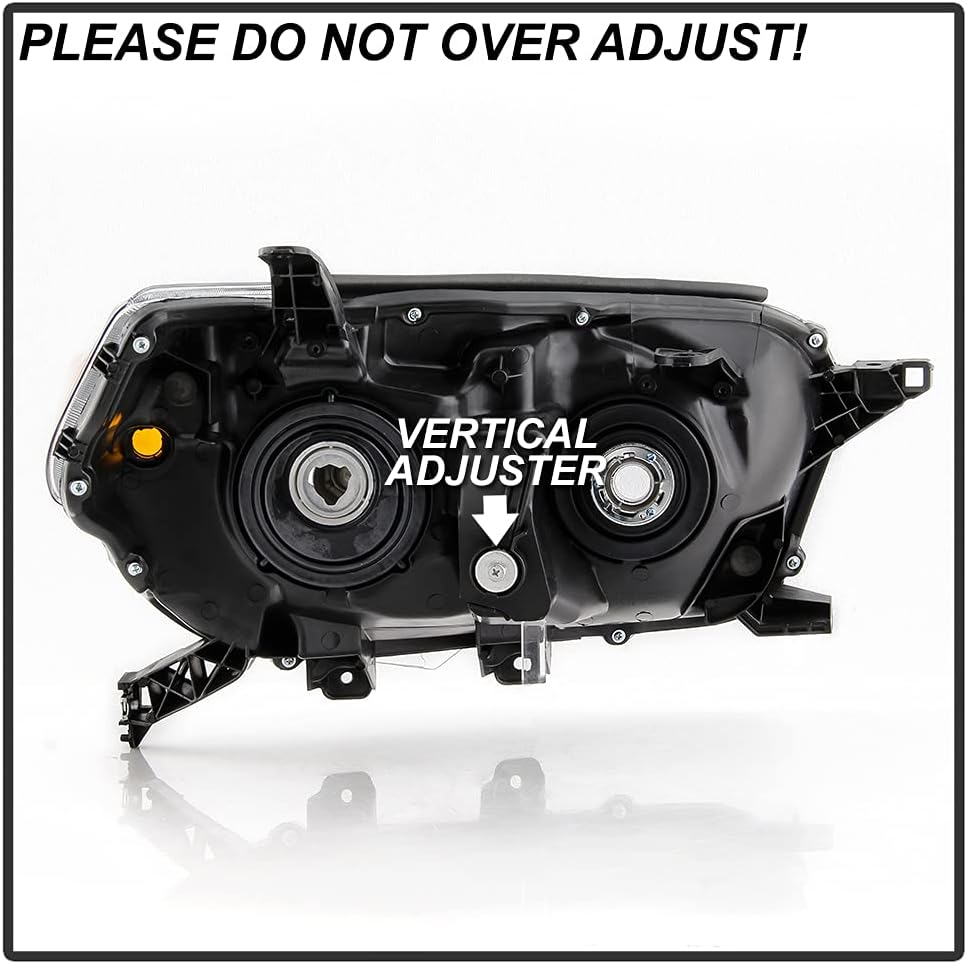 Black Housing Headlights Assembly Pair D6439