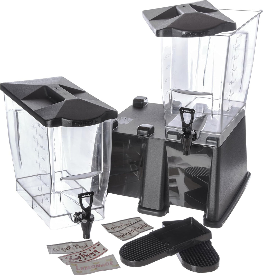 Twin Beverage Dispenser, 6 gal. Capacity, Black X284481