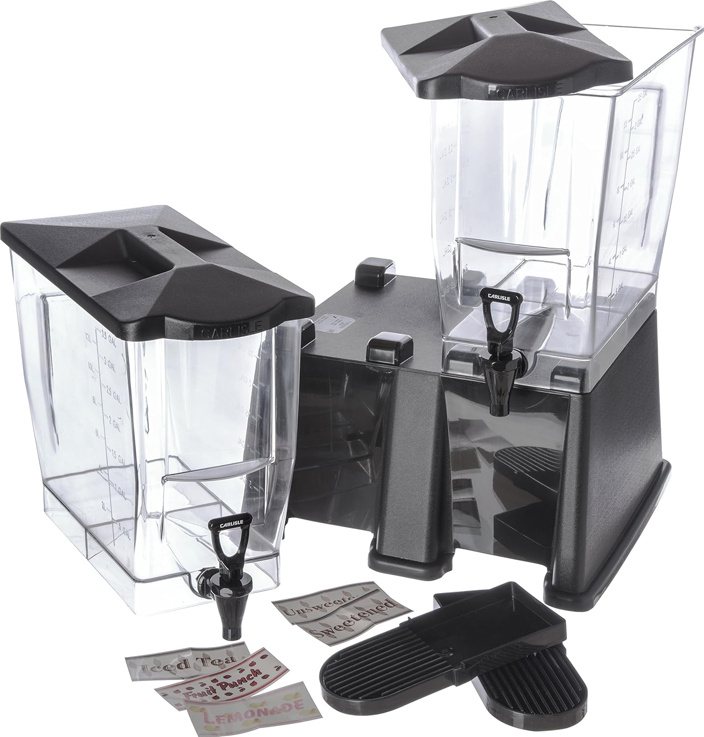 Twin Beverage Dispenser, 6 gal. Capacity, Black X284481