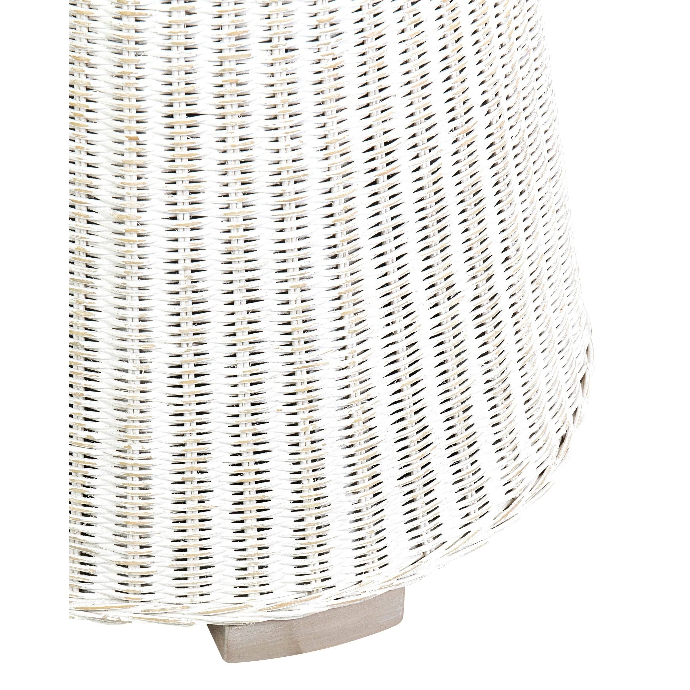 White Rattan Accent Table N907419