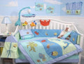 Dolphins Baby Crib Nursery Bedding Set 13 Pcs with Diaper Bag G67851