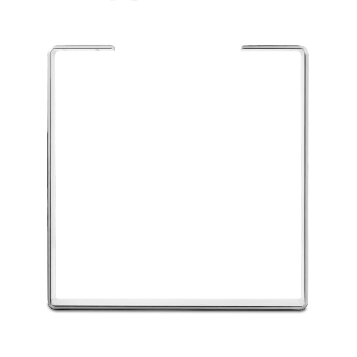 White U-Shape Flat Bar Table Leg & Bench Base Q232