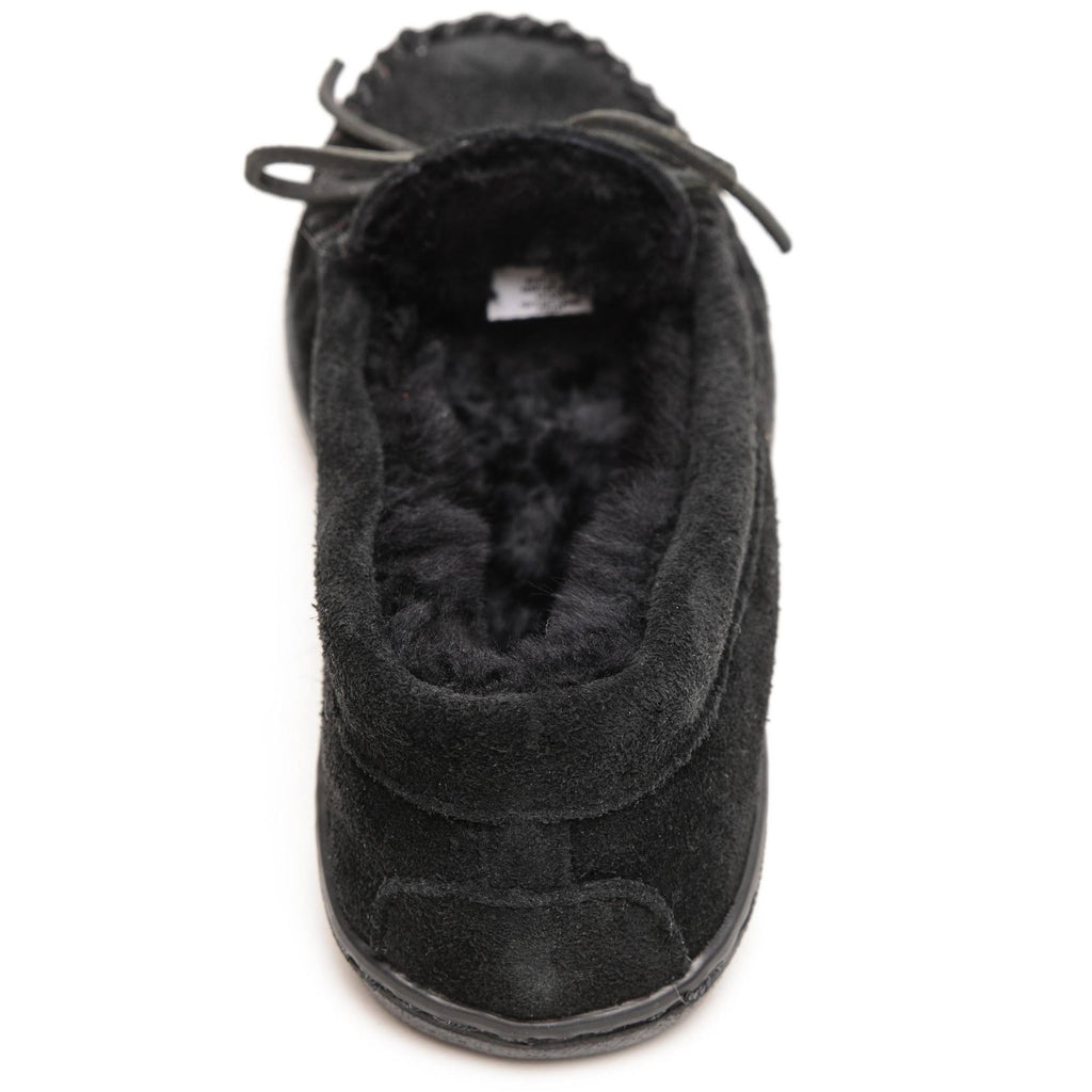 Black Sheepskin Hardsole Moccasin A48741