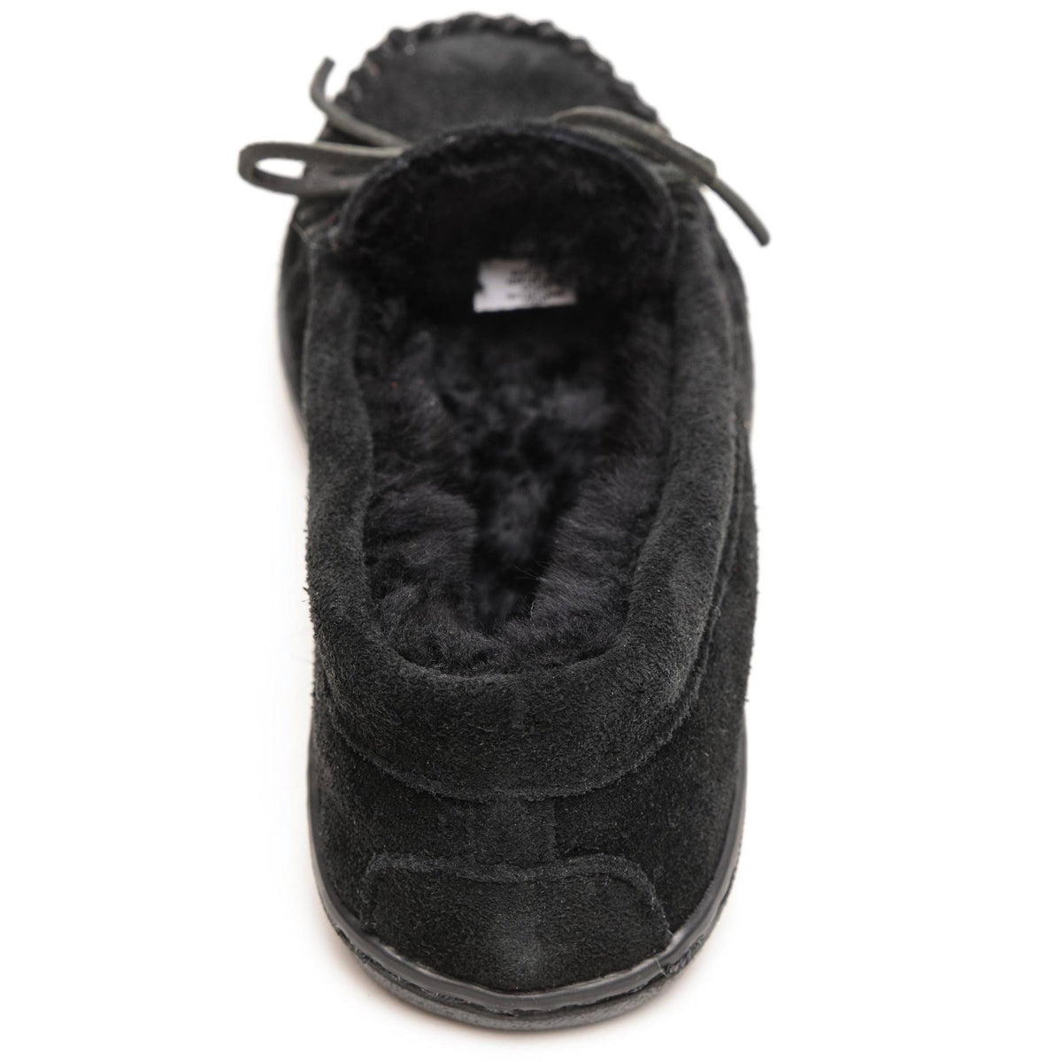 Black Sheepskin Hardsole Moccasin A48741