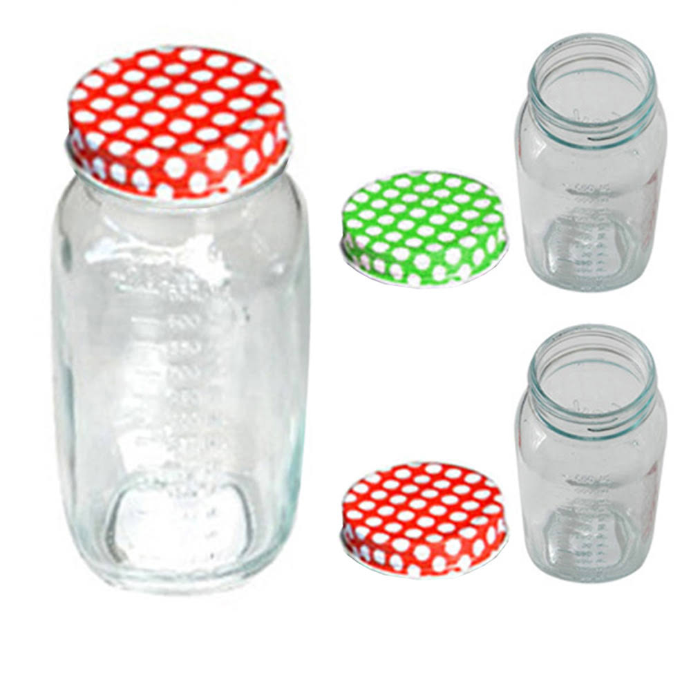 10 Pack Clear Glass Mason Jars 750 ml Wide Mouth Q635942