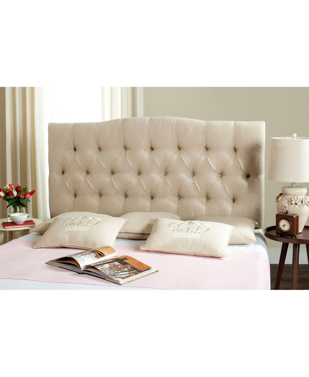 Queen Linen Tufted Headboard M2704