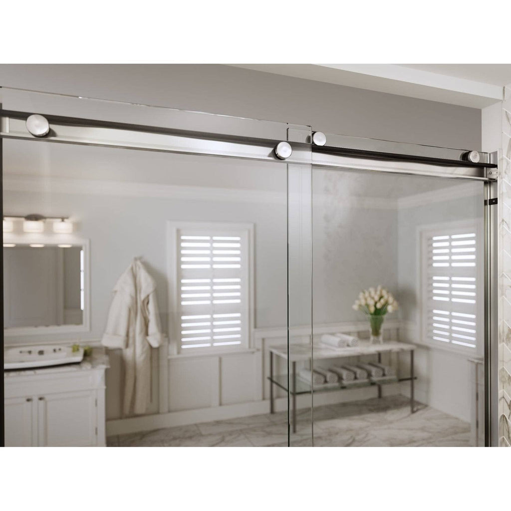 Sliding Frameless Shower Door with Oil Rubbed Bronze Z949