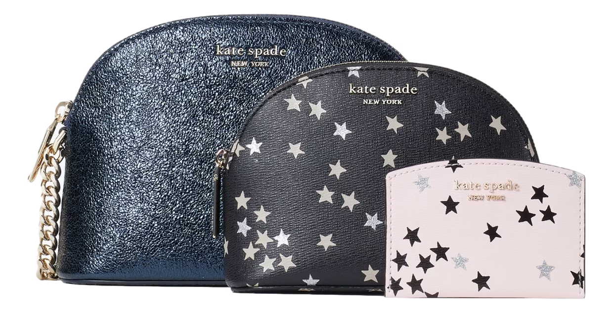 3 Piece Metallic Glitter Crossbody Set A238756