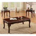3 Piece Coffee Table Set in Dark Cherry K7669