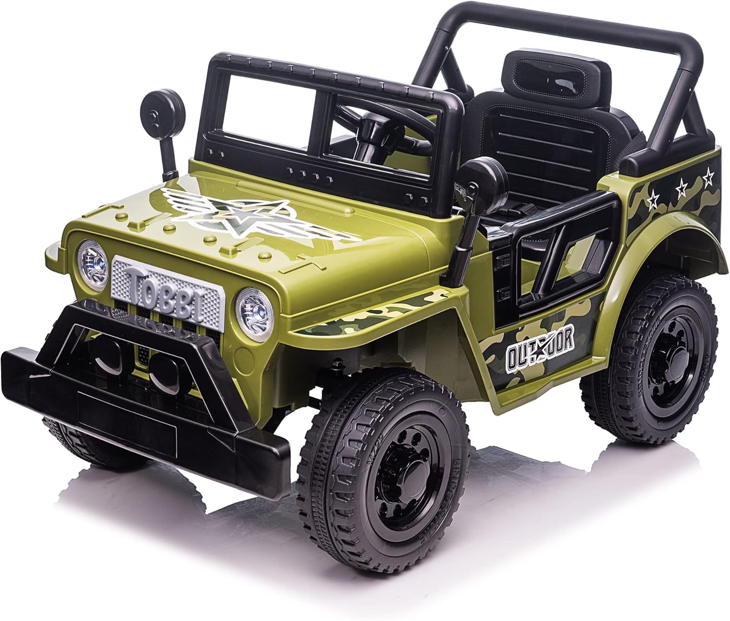 Purple and Black 12V Kids Ride On Truck Car with LED Lights G327457