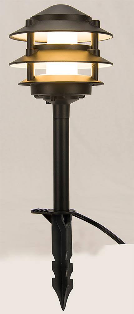 Black Low Voltage Hardwired Integrated LED Path Light L12629