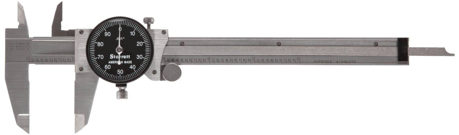 Stainless Steel Dial Caliper, 0-6x22 Range, 0.001x22 Resolution C8382