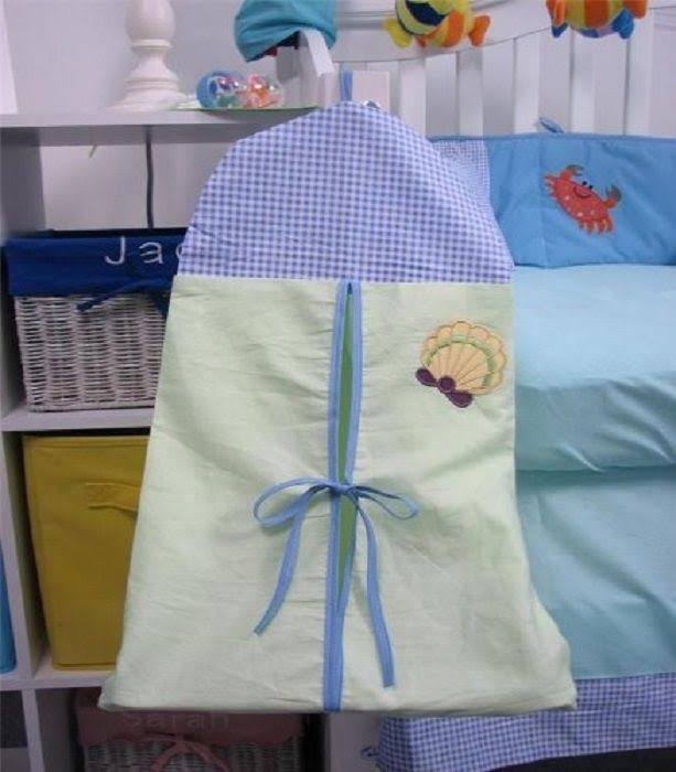 Dolphins Baby Crib Nursery Bedding Set 13 Pcs with Diaper Bag G67851
