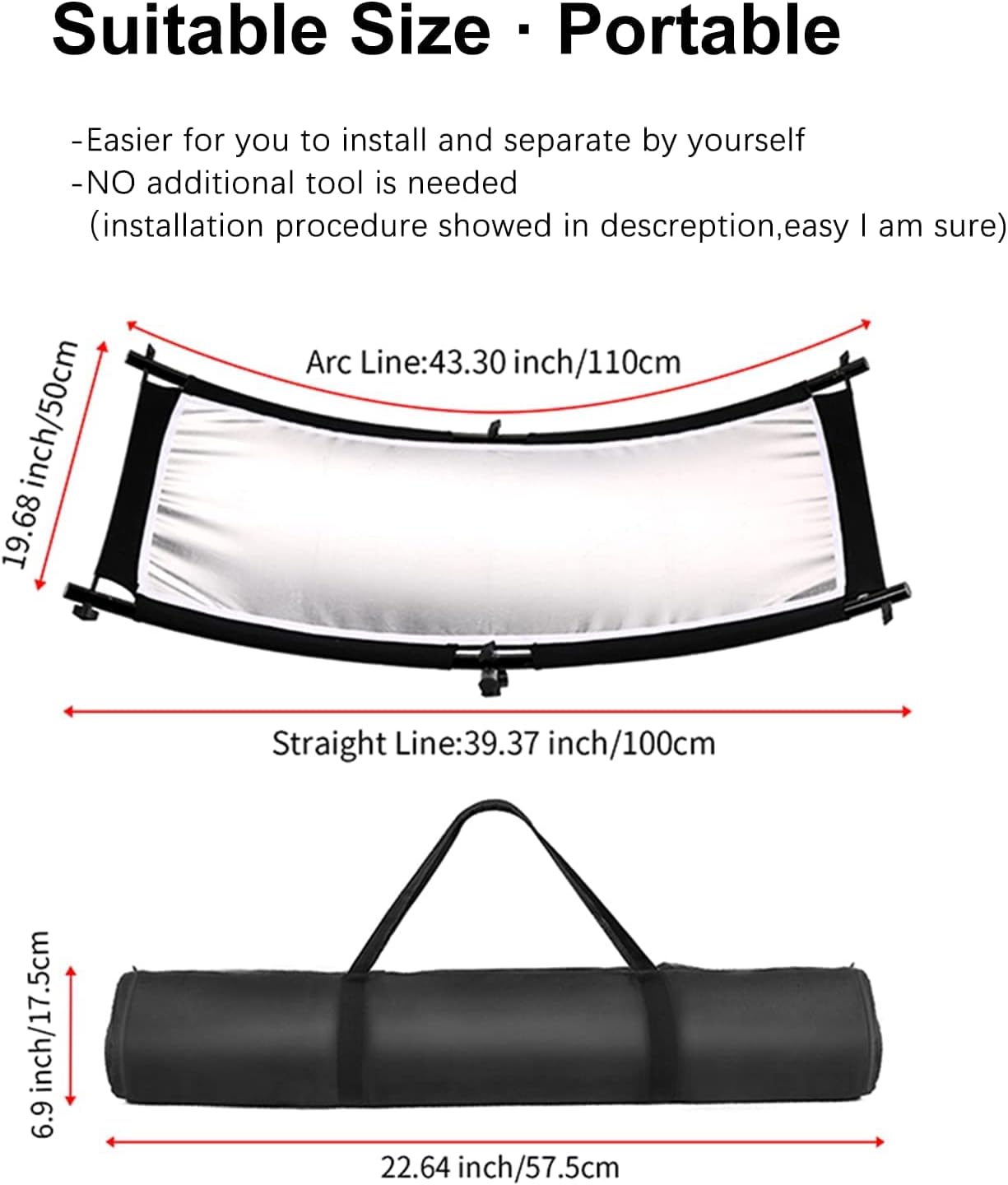 White/Silver/Gold/Black Clamshell Light Reflector with Carry Bag F452232