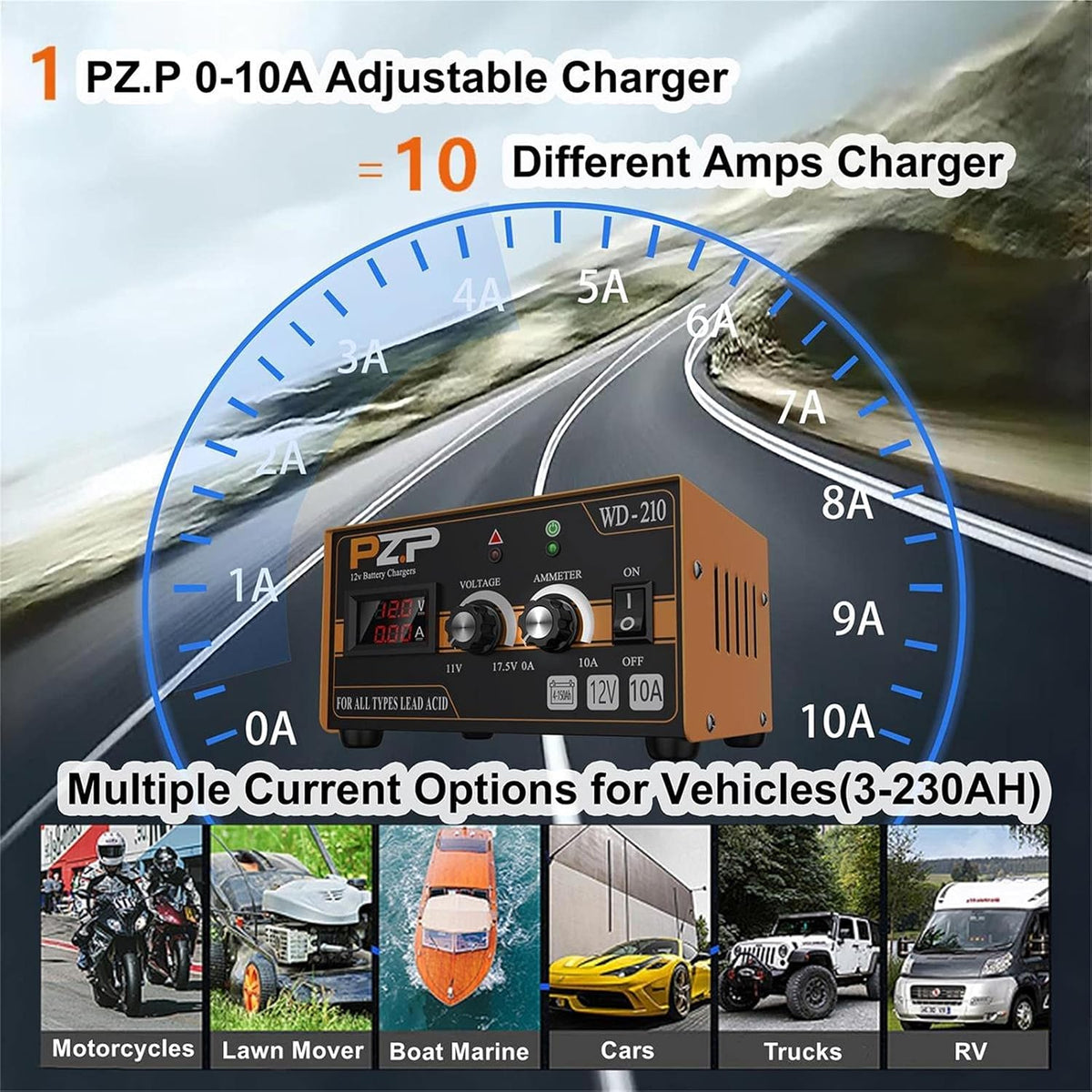 12v Automatic Battery Charger Maintainer O8383