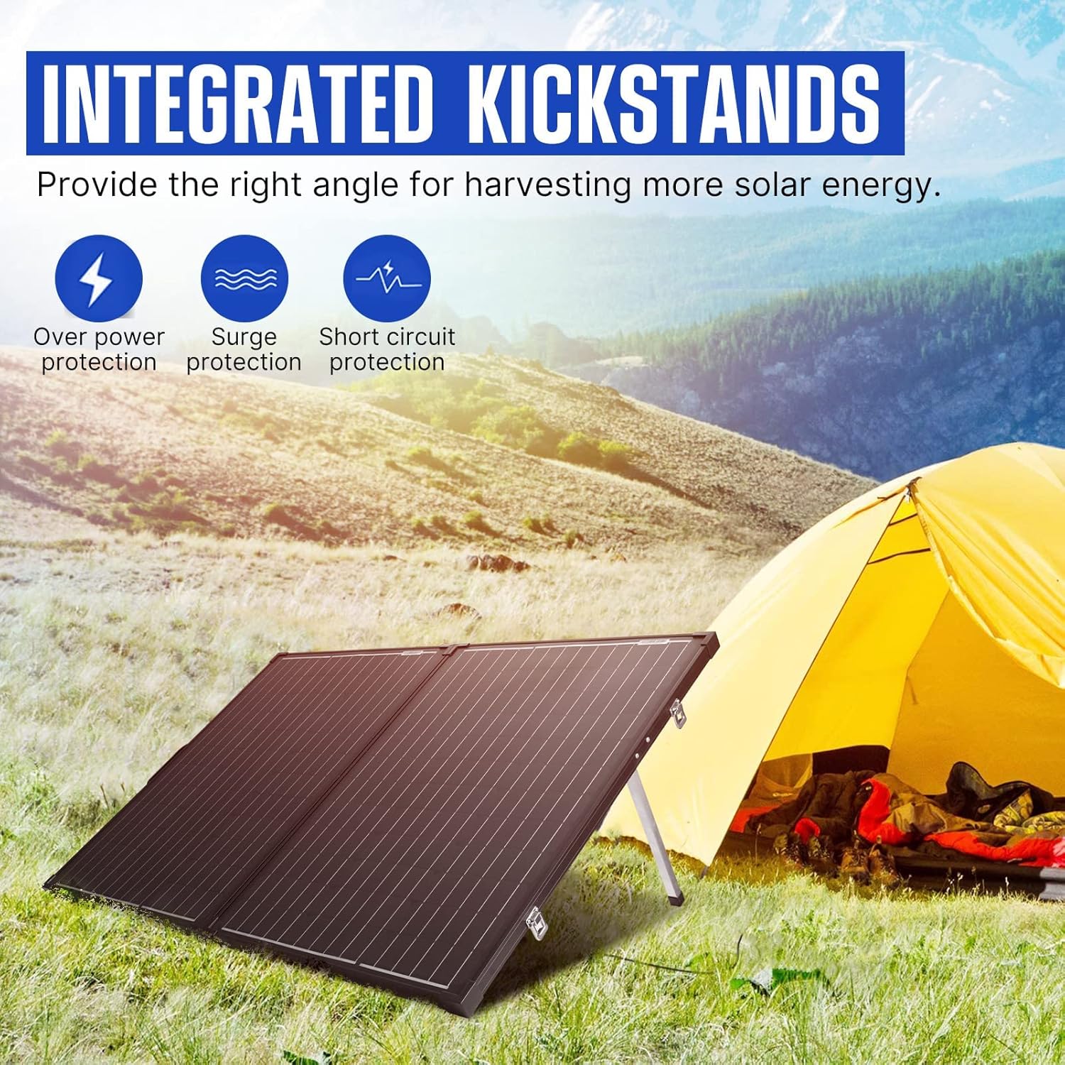 160W Foldable Monocrystalline Solar Panel with 20A MPPT Controller U810