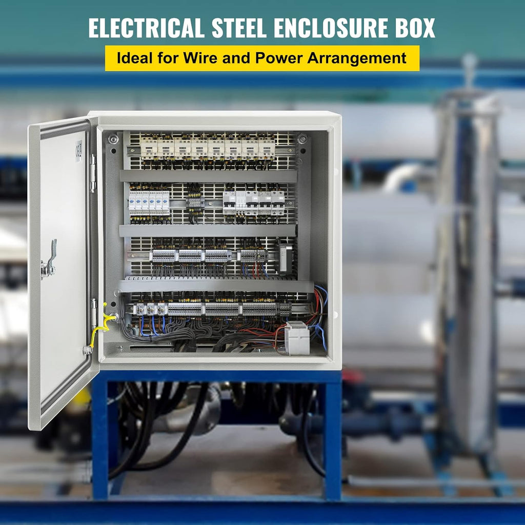 16 x 16 x 8 Inches Wall Mounted Waterproof Mild Steel Electrical Enclosure T230