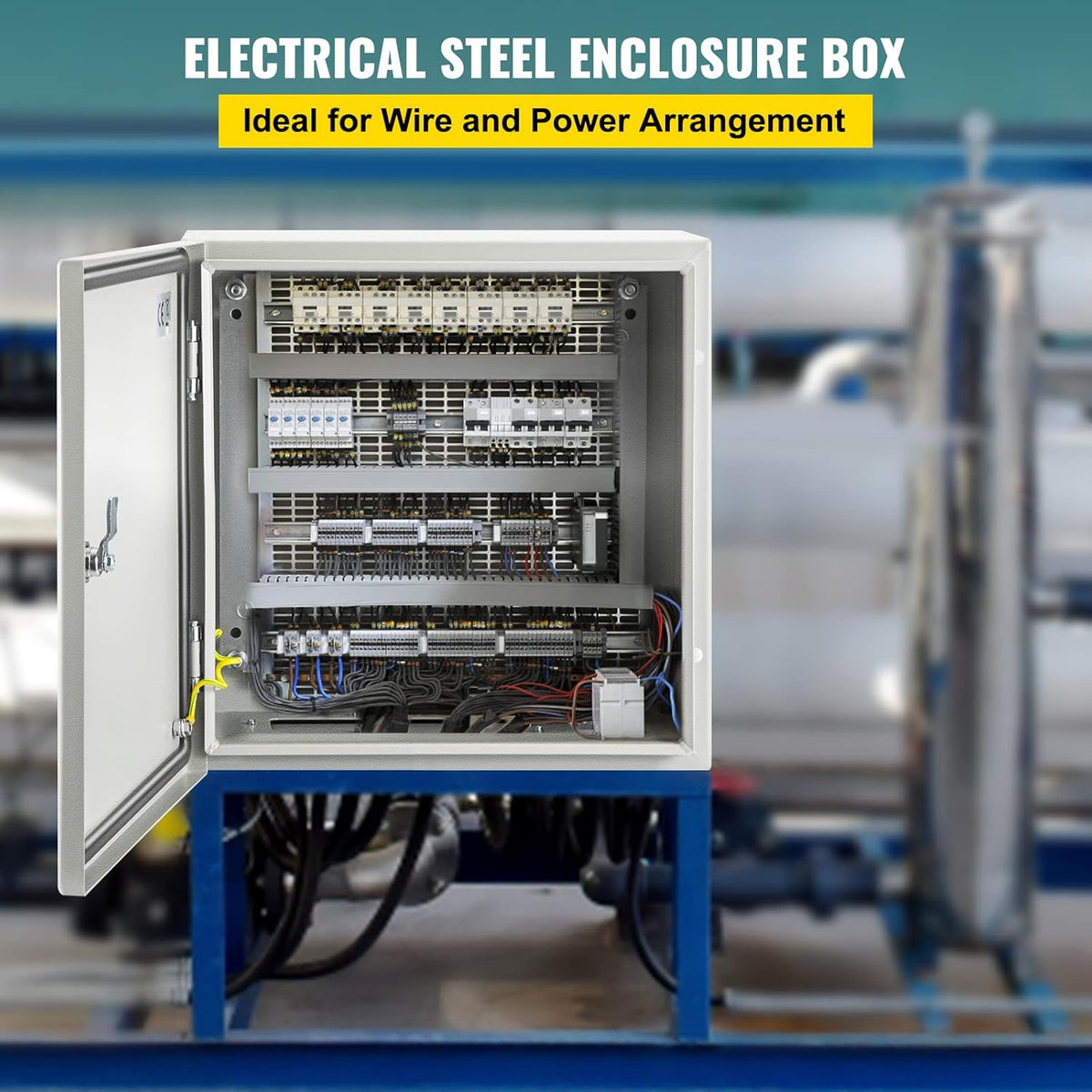 16 x 16 x 8 Inches Wall Mounted Waterproof Mild Steel Electrical Enclosure T230