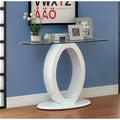 White Glass Top Console Table X107828