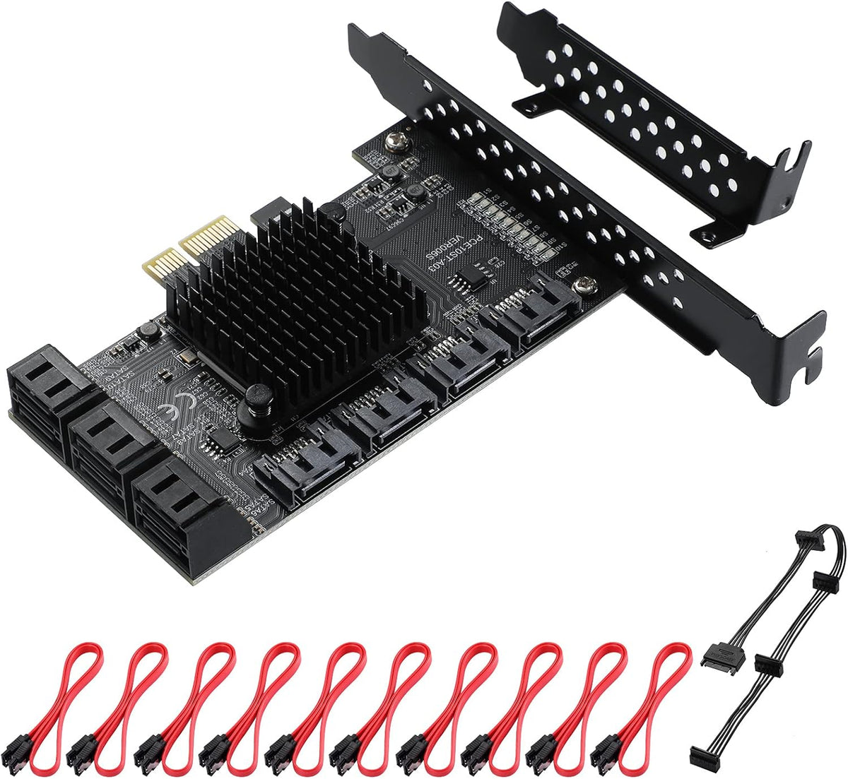 6 Port PCIe SATA 3.0 Card with 6 SATA Cables Z3169