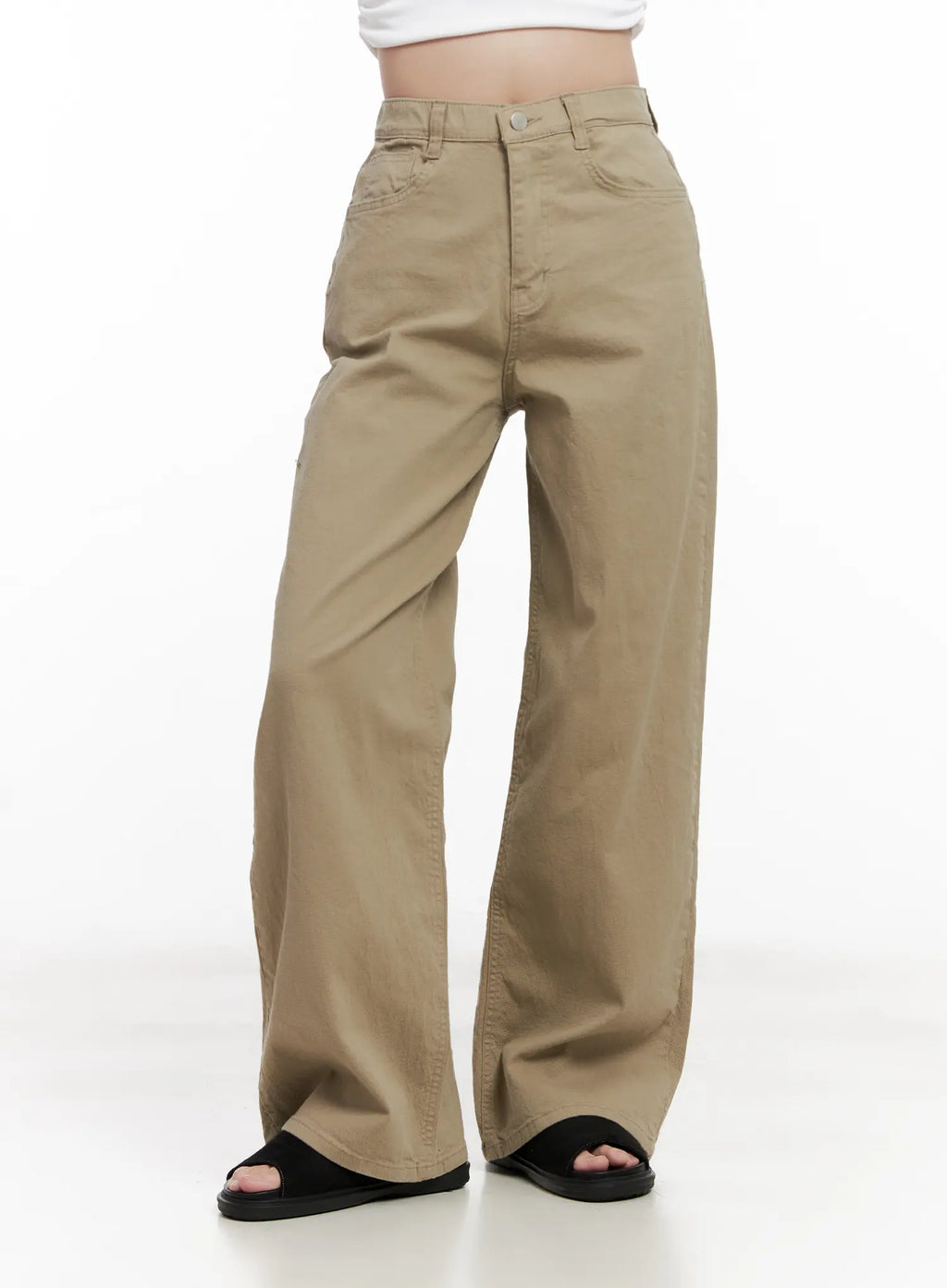 Semi-Wide Cotton Pants CL515