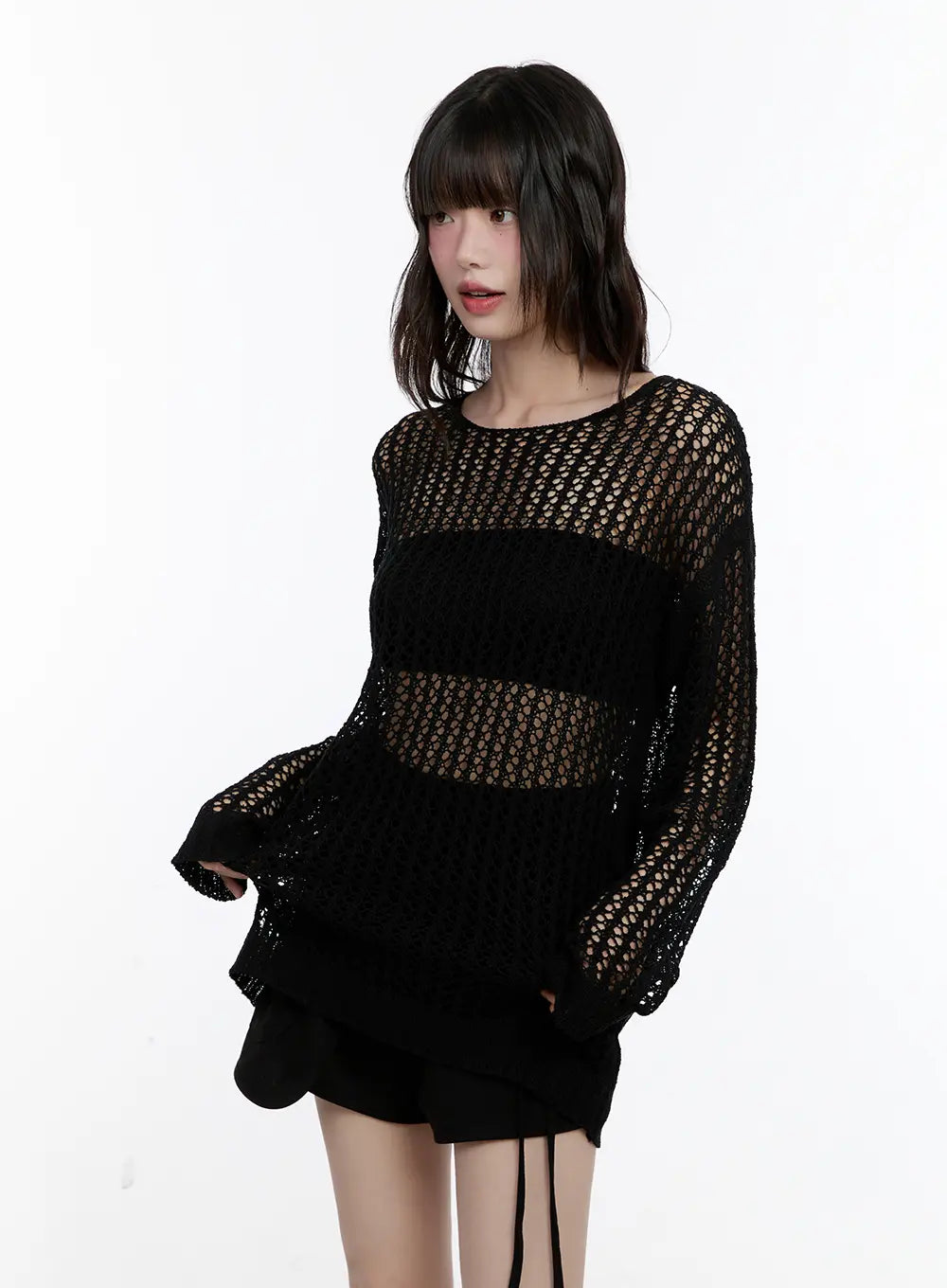 Sheer Loose-Fit Sweater CL504