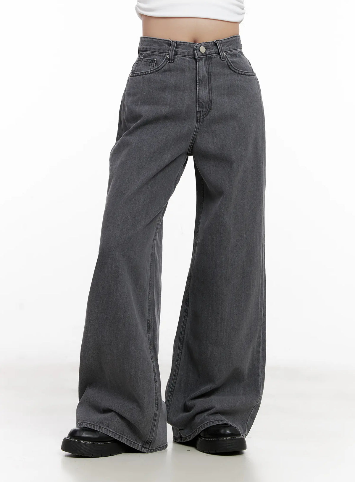 Jiyeon Dark Gray Denim Jeans CL516