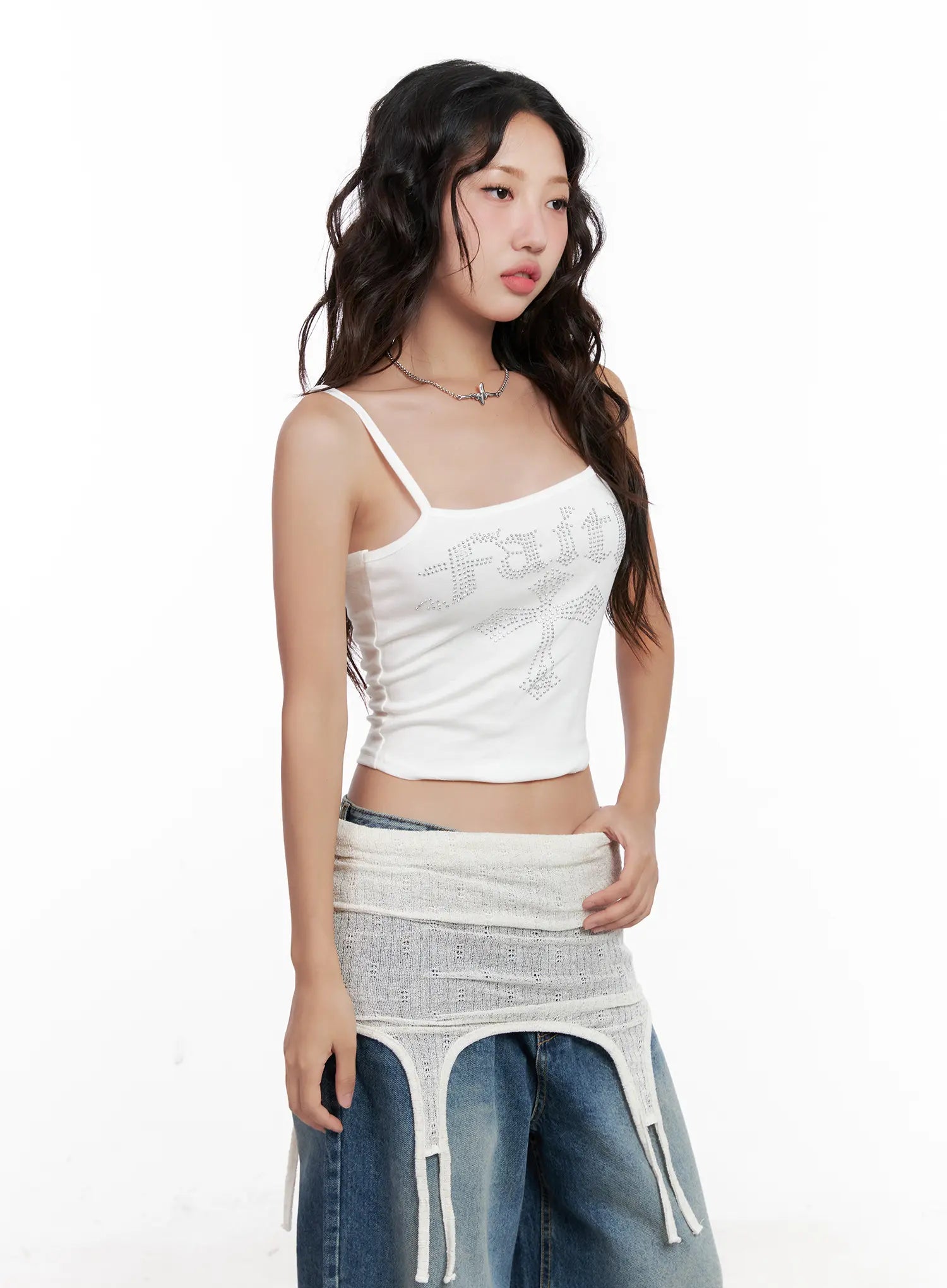 Linen Knit Crop Tank CL521