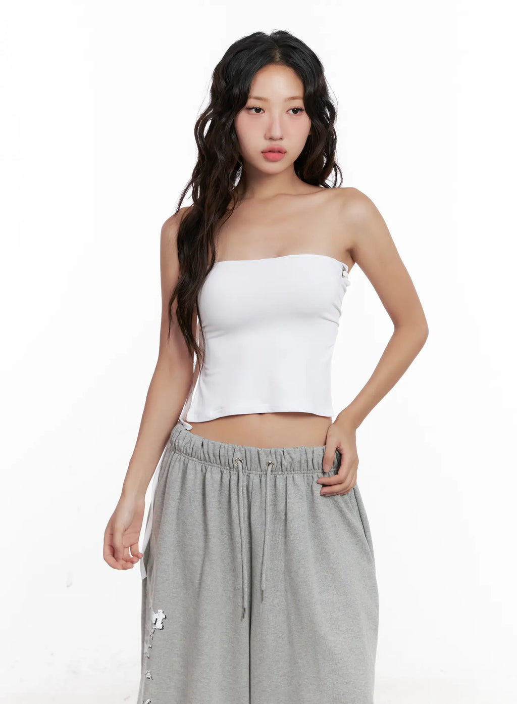 Eyelet Halter Knit Top CL521