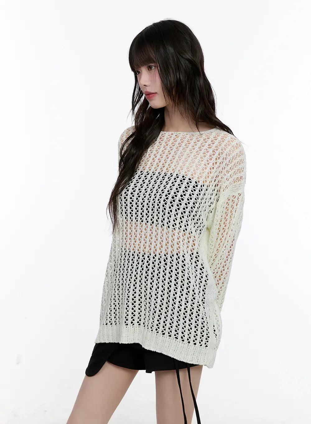 Sheer Loose-Fit Sweater CL504