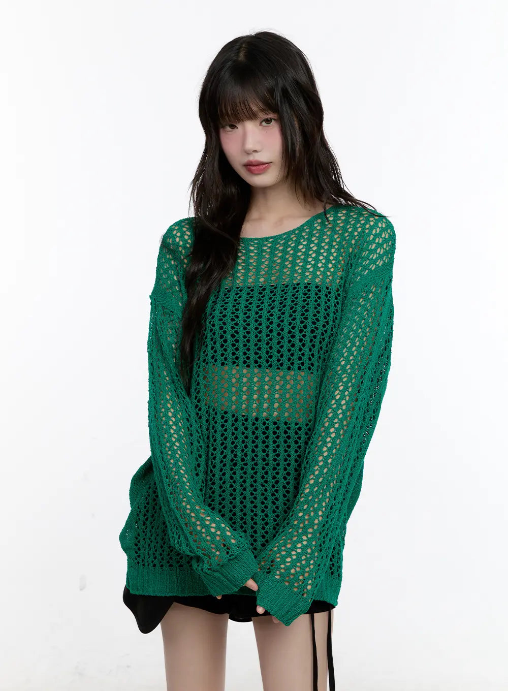 Sheer Loose-Fit Sweater CL504