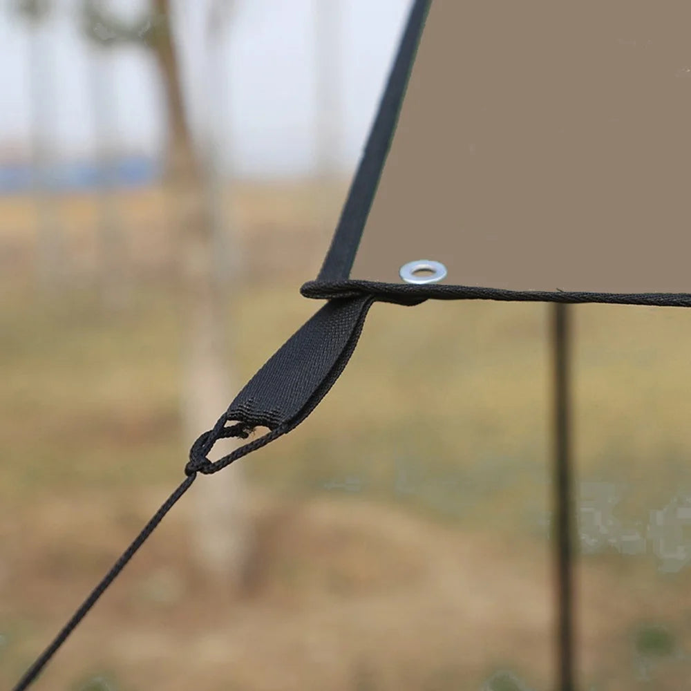 Waterproof Camping Tarp with Poles X39105