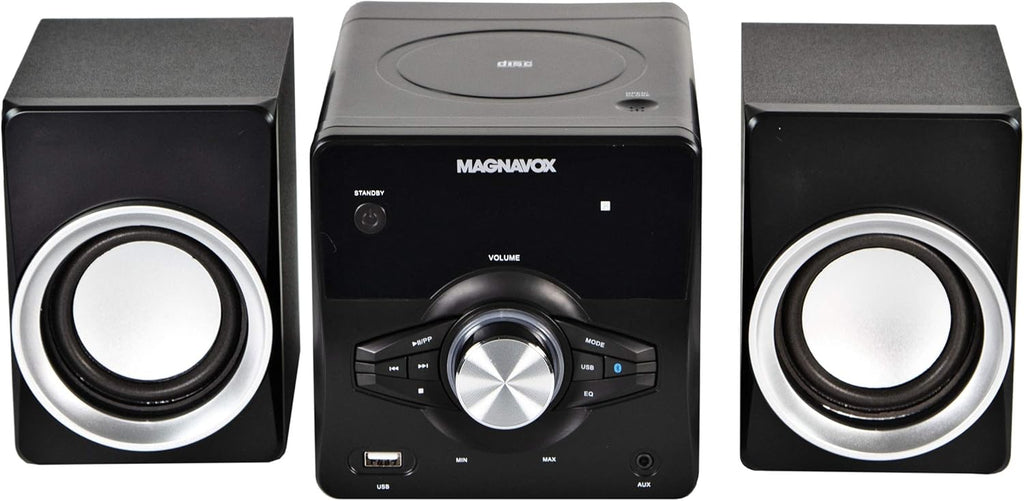 3-Piece Top Loading CD Shelf System with Bluetooth Radio in White M482