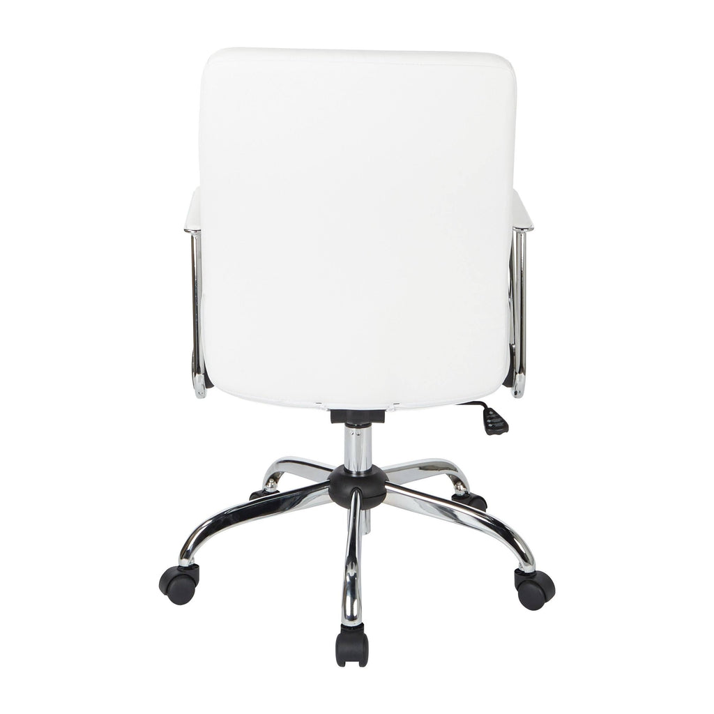Charcoal Faux Leather Chair with Chrome Base J412806