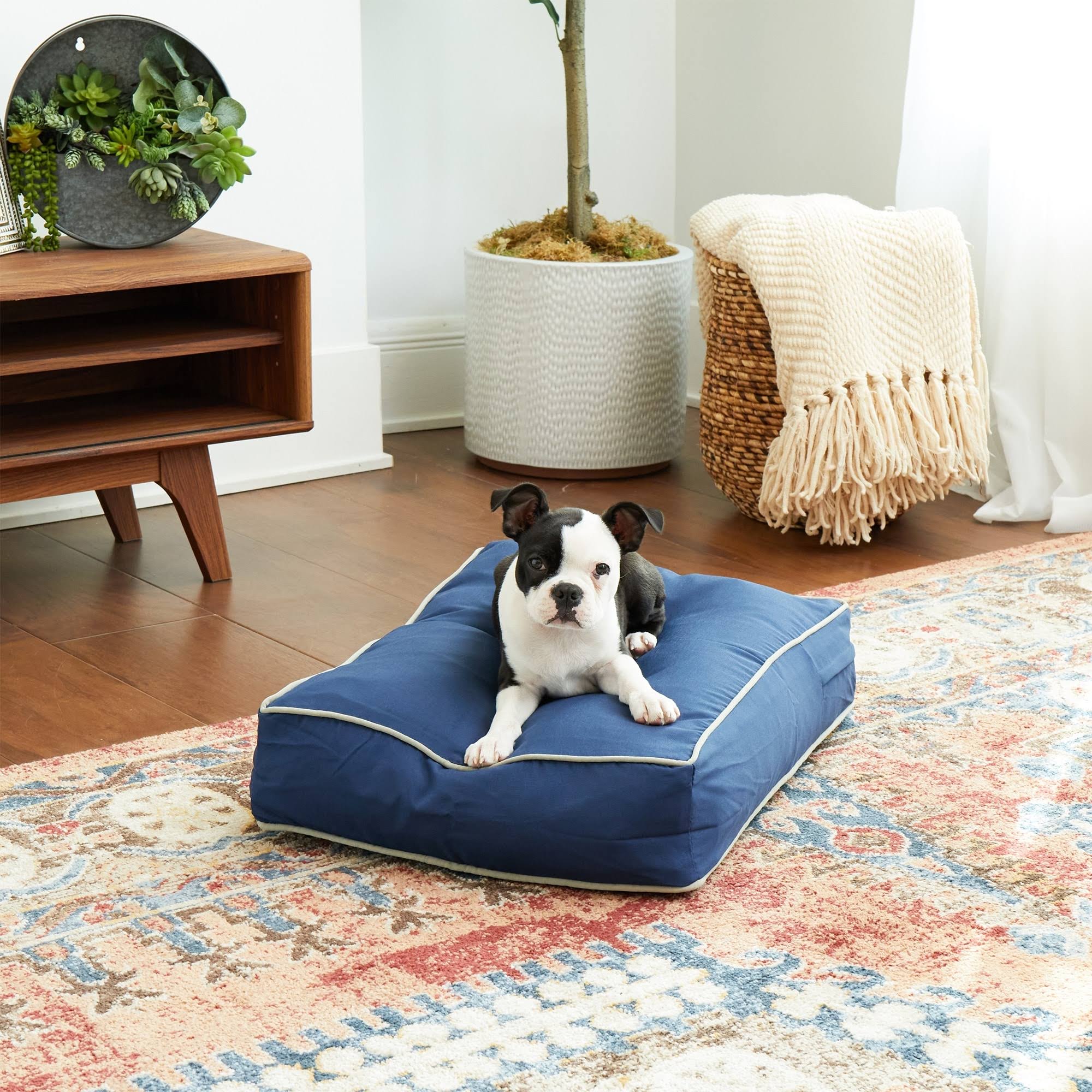 Navy Rectangle Indoor/Outdoor Dog Bed Z53684