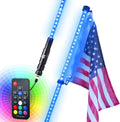 4FT RGB LED Flexible Whip Lights with Remote Control G18133